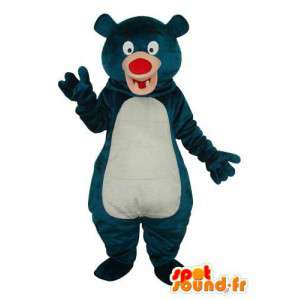 Mascot urso azul branco - carrega o traje - MASFR004289 - mascote do urso