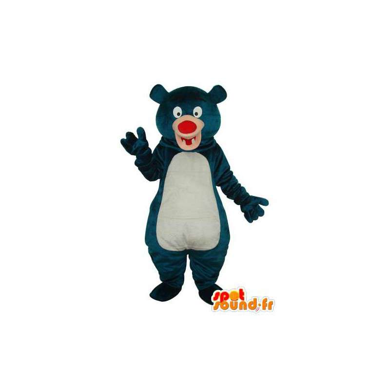 Mascot urso azul branco - carrega o traje - MASFR004289 - mascote do urso