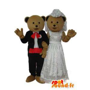 Mascotte de couple d'ours - Déguisement couple d'ours - MASFR004290 - Mascotte d'ours