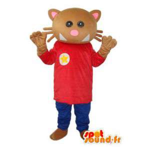 Mascot marrón gato de peluche - traje de gato - MASFR004291 - Mascotas gato