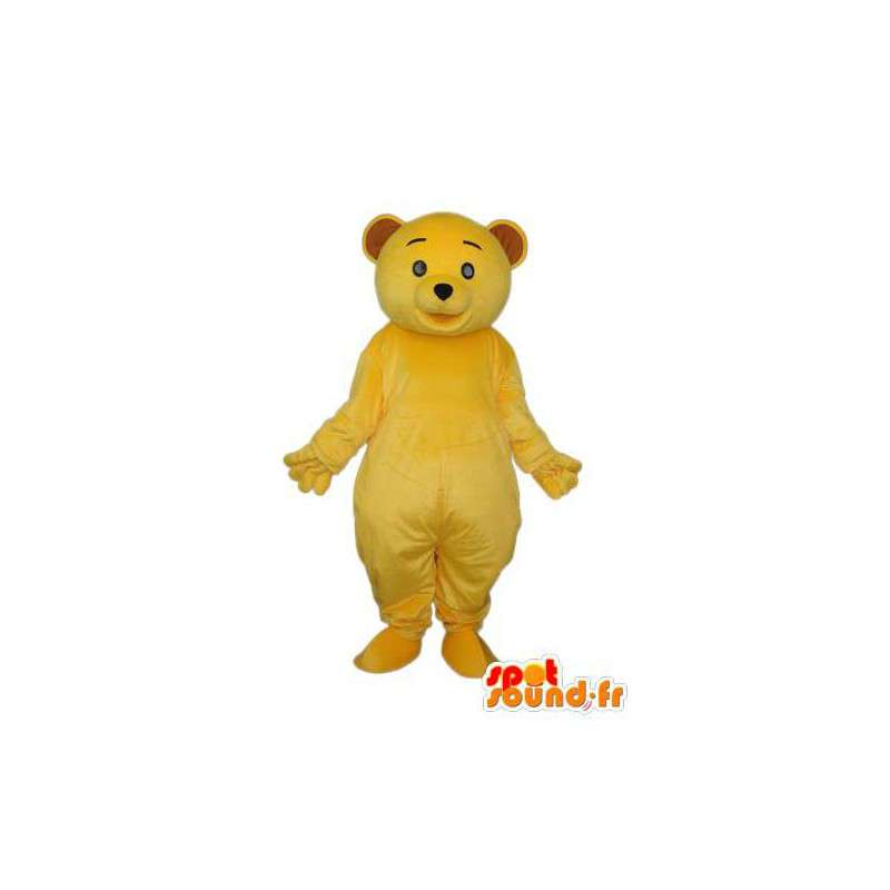 Mascote do urso na planície ursinho amarelo - fantasia de urso - MASFR004292 - mascote do urso