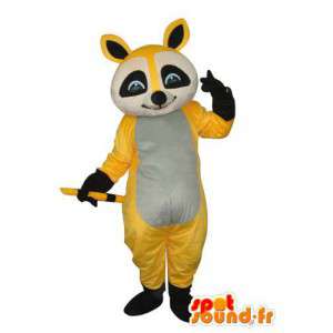 Mascotte zwart grijs geel bear - Bear Suit - MASFR004293 - Bear Mascot