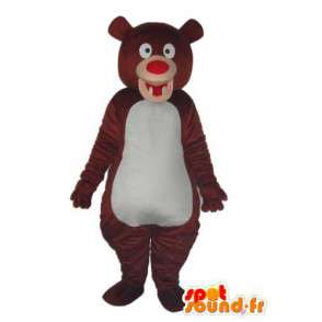 Brown white bear mascot - Bear Costume - MASFR004296 - Bear mascot