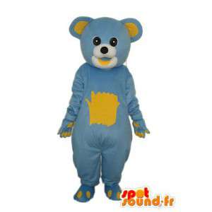 Disfrazar el cielo azul de la felpa del oso y amarillo - MASFR004298 - Oso mascota