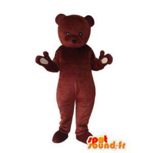 Mascotte d'ours marron uni en peluche - Déguisement d'ours - MASFR004301 - Mascotte d'ours