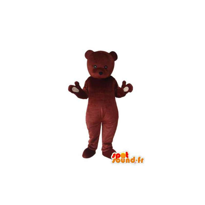 Mascotte d'ours marron uni en peluche - Déguisement d'ours - MASFR004301 - Mascotte d'ours