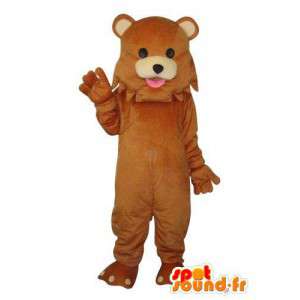 Brown traje del oso de peluche - Hocico de color beige - MASFR004302 - Oso mascota