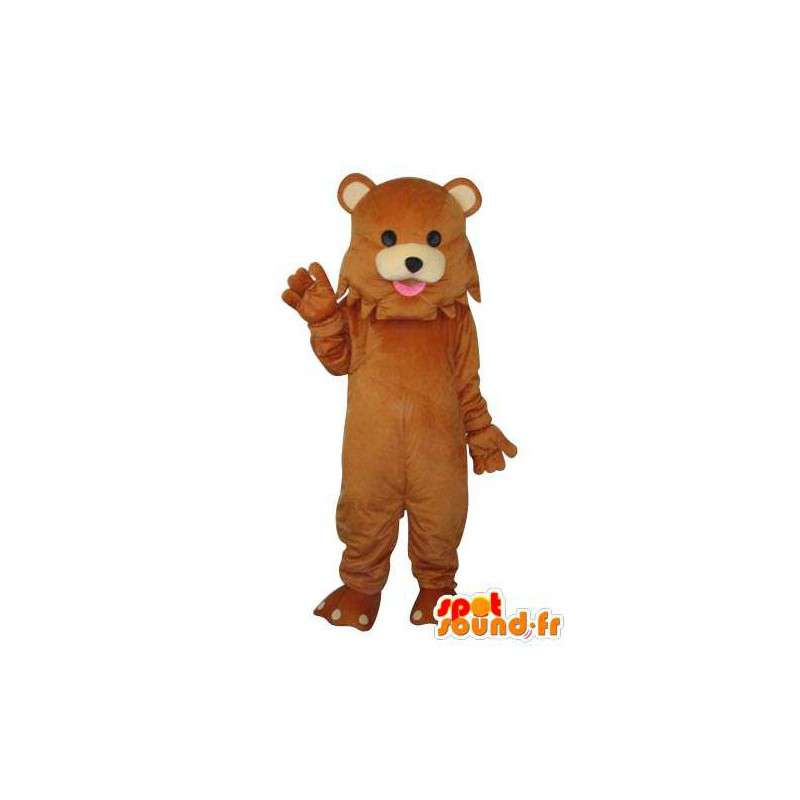 Brown traje del oso de peluche - Hocico de color beige - MASFR004302 - Oso mascota