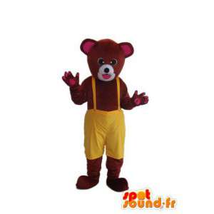 小さな茶色のテディベアのマスコット-クマの衣装-MASFR004306-クマのマスコット
