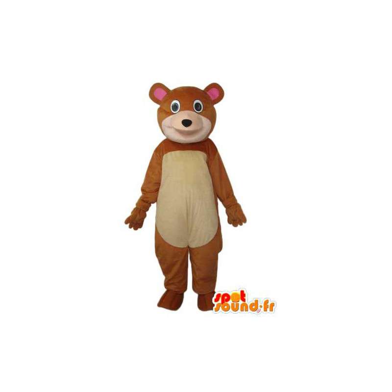 Van bruin en beige kostuum dragen - Bear Mascot - MASFR004309 - Bear Mascot