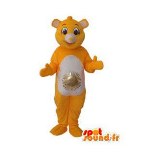 Lille gul og hvid bjørnemaskot - Bear kostume - Spotsound maskot