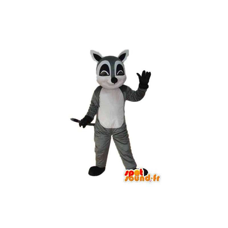 Mascotte de souris grise blanche et noire - Déguisement souris - MASFR004311 - Mascotte de souris