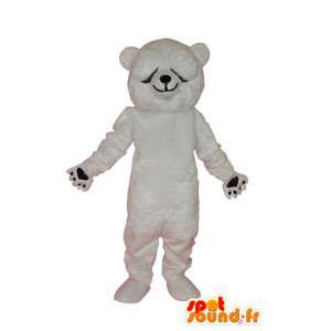 Maskot hvit bamse - bear suit - MASFR004314 - bjørn Mascot