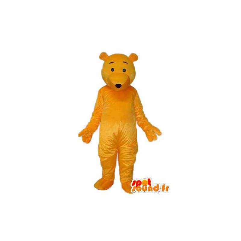 Solid yellow bear mascot - Costume teddy bear - MASFR004316 - Bear mascot