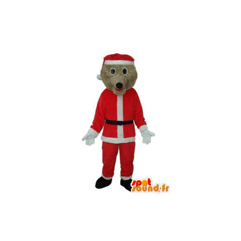 Bear mascot costume of Santa Claus  - MASFR004319 - Bear mascot