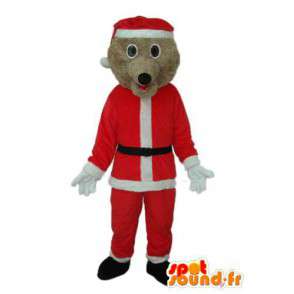 Mascotte d'ours en déguisement de père Noël  - MASFR004319 - Mascotte d'ours