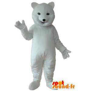 Mascotte d'ours blanc uni - costume d'ours en peluche - MASFR004323 - Mascotte d'ours