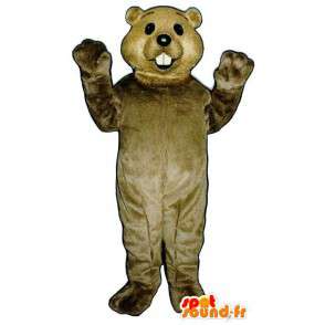 Wit bruin muiskostuum - Mouse Costume - Muis mascotte - MASFR004326 - SpotSound.fr