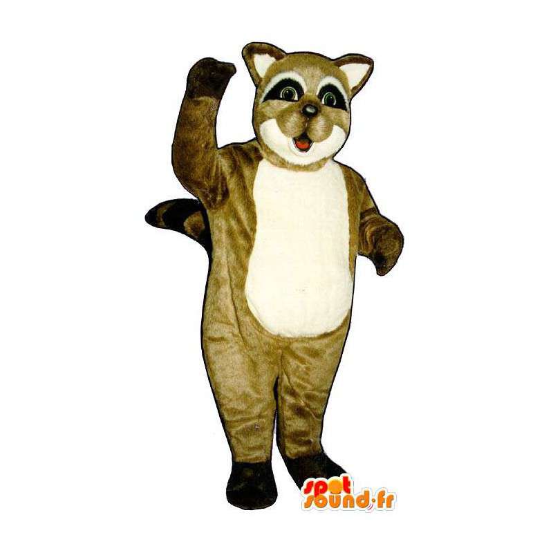 Orso polare costume farcito con sciarpa blu  - MASFR004329 - Mascotte orso