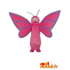 Rosa trollsländmaskot - Dragonfly-kostym - Spotsound maskot