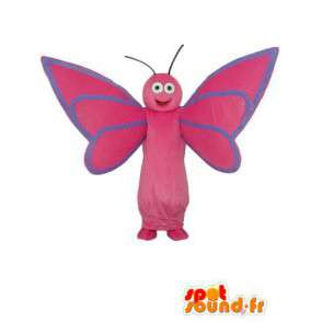 Pink dragonfly maskot - Dragonfly kostume - Spotsound maskot