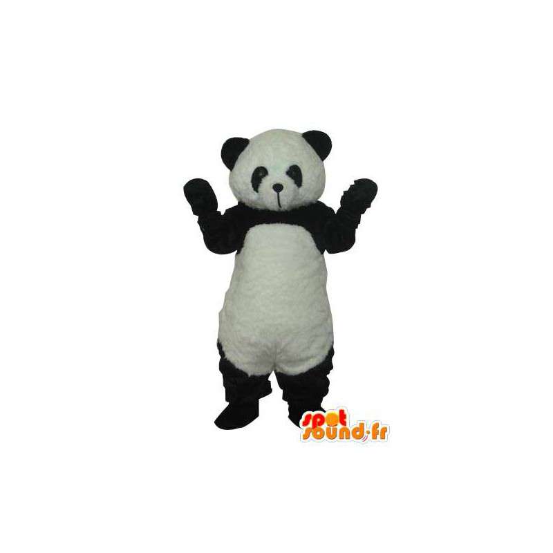 Kostume, der repræsenterer en panda - forklæd flere størrelser