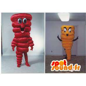 Traje da pimenta de pimentão vermelho e amarelo - MASFR004342 - Mascot vegetal