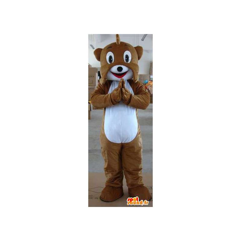 Marrom do cão mascote esquilo - animal Plush Floresta - MASFR00324 - Mascotes cão