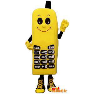 Mascotte de téléphone jaune - Déguisement multiples tailles - MASFR004371 - Mascottes de téléphones