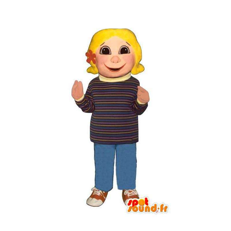 Mascot van een jong meisje - Klantgericht - MASFR004378 - Mascottes Boys and Girls