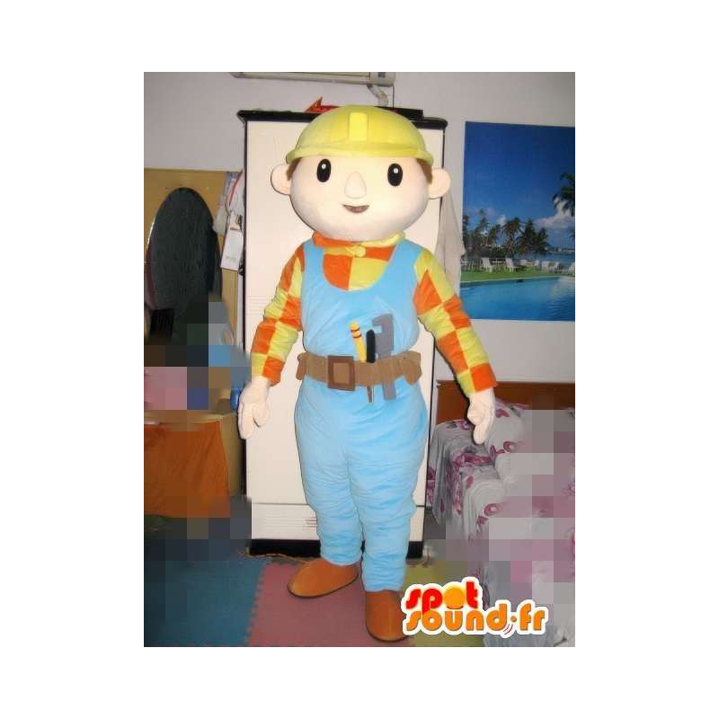 Mascot Bob the Builder - Cartoon Character building - MASFR00550 - Mascots famous characters