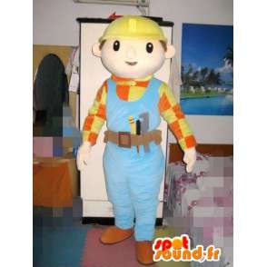 Mascot Bob the Builder - Cartoon Character building - MASFR00550 - Mascots famous characters