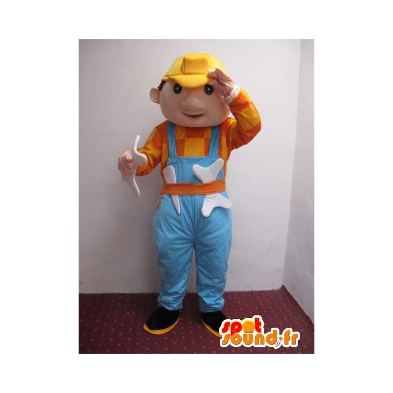 Mascot Bob the Builder - Cartoon Character building - MASFR004403 - Mascots famous characters