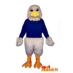 Mascotte d'oiseau/d'aigle gris géant - Personnalisable toutes tailles - MASFR004497 - Mascotte d'oiseaux