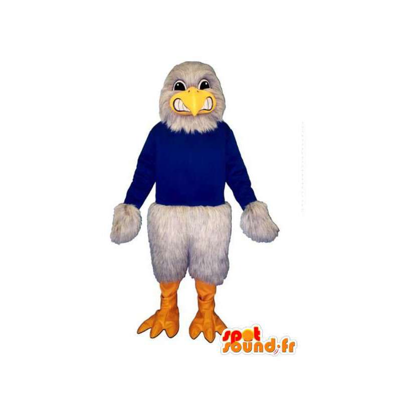 Mascot Bird / Giant grijs eagle - Aanpasbare maten - MASFR004497 - Mascot vogels