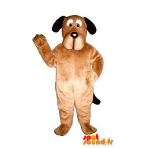 Beige hund maskot briller. Dog Costume - MASFR004504 - Dog Maskoter