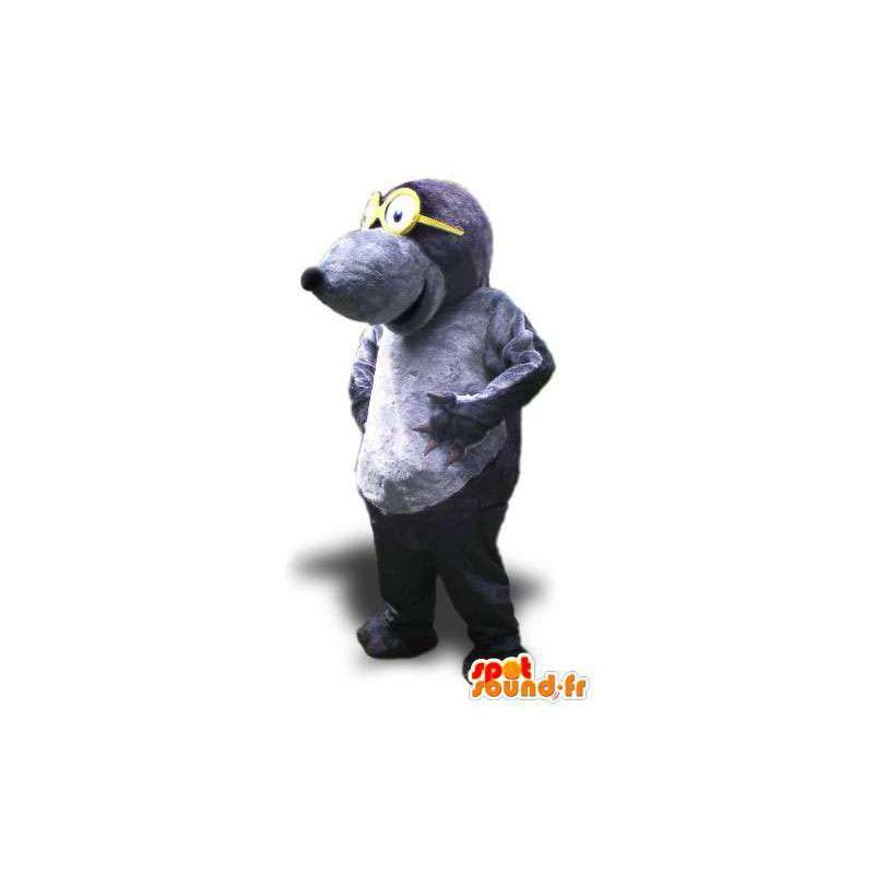 Taupe mascotte gigante grigio. Mole Costume - MASFR004513 - Animali della foresta