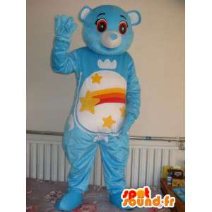 Mascot estrelado urso azul - de peluche do luxuoso vestido de noite - MASFR00331 - mascote do urso