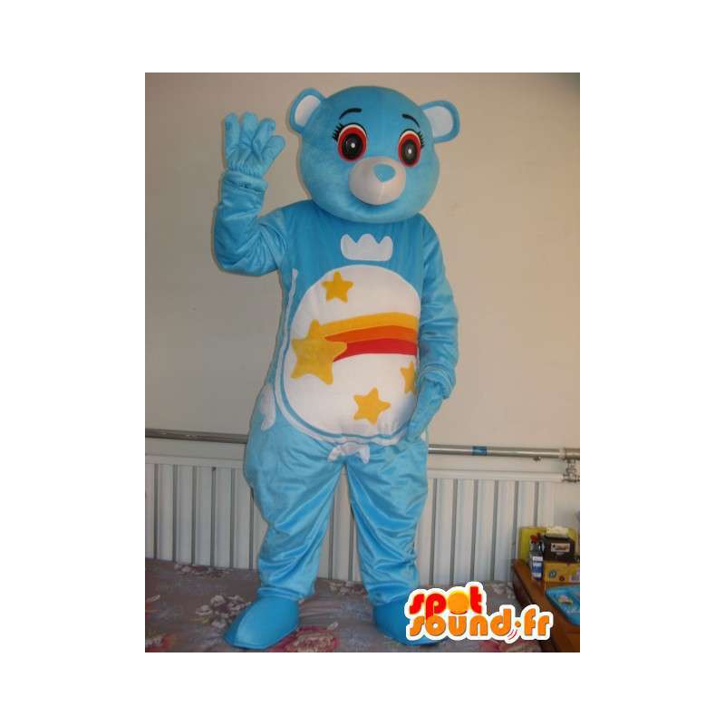 Mascot estrelado urso azul - de peluche do luxuoso vestido de noite - MASFR00331 - mascote do urso