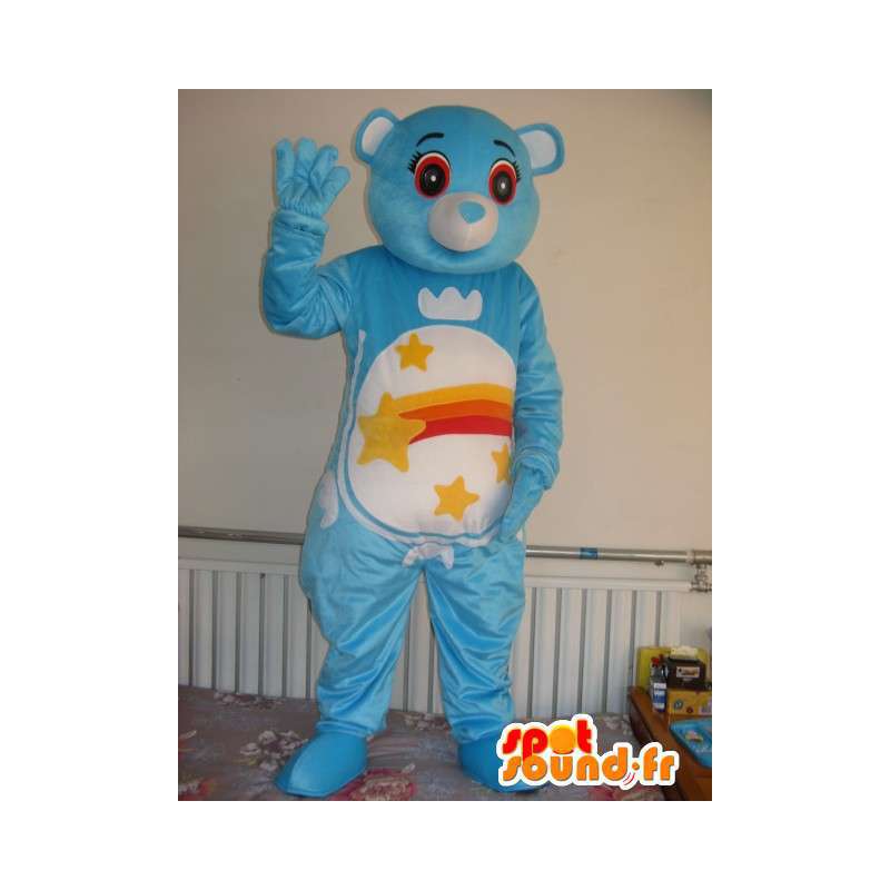 Maskotti, taivaan sini Bear - Pehmo nalle iltapuku - MASFR00331 - Bear Mascot