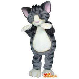 Maskotti harmaa kissanpentu. kitten Costume - MASFR004526 - kissa Maskotteja