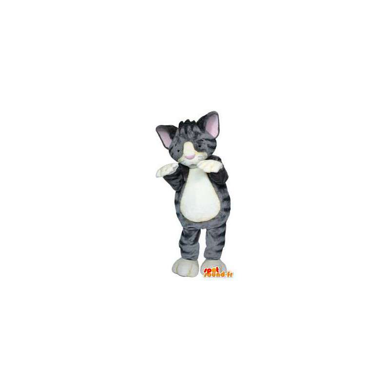 Maskotti harmaa kissanpentu. kitten Costume - MASFR004526 - kissa Maskotteja