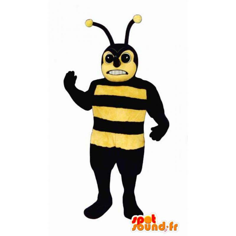 Mascotte gele en zwarte wesp. wesp kostuum - MASFR004533 - mascottes Insect