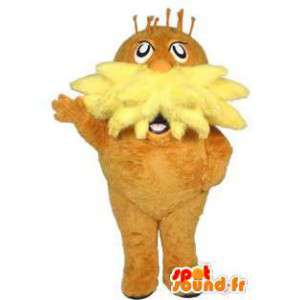 Mascota del muñeco de nieve bigote amarillo. Bigote de vestuario - MASFR004545 - Mascotas humanas