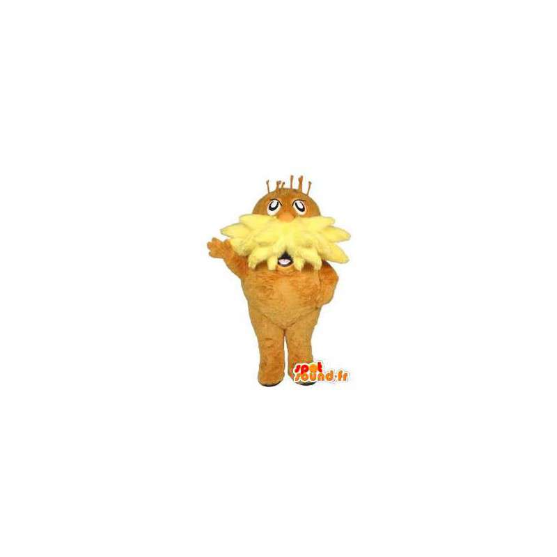 Snowman mascot yellow mustache. Costume mustache - MASFR004545 - Human mascots