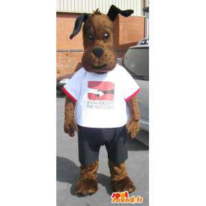 Mascotte de chien marron. Costume de chien - MASFR004555 - Mascottes de chien