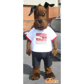Hnědý pes maskot. Dog Costume - MASFR004555 - psí Maskoti