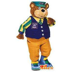 Orso mascotte vestita fattore. Fattore di Costume - MASFR004563 - Mascotte orso