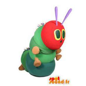 Mascotte de chenille verte et rouge. Déguisement de chenille - MASFR004574 - Mascottes Insecte