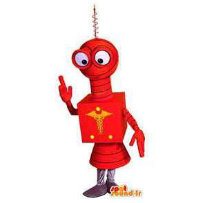Maskot červeného robota. Red Robot Costume - Roboti maskoti - MASFR004595 - SpotSound.fr